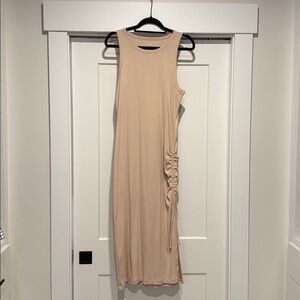 Aerie Beige Ribbed Knit dress size large